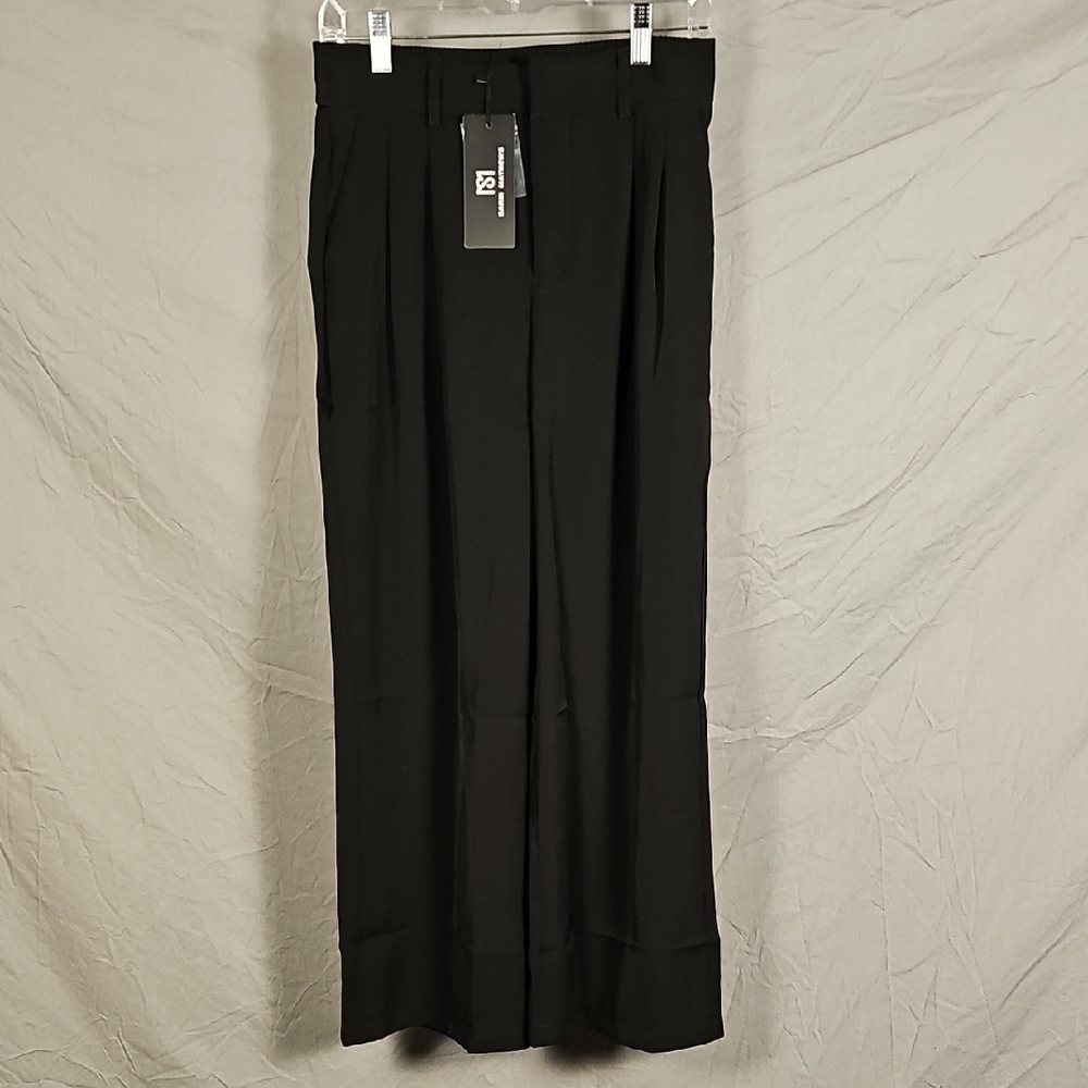 Sarin Mathews Black Wide-Leg Trousers